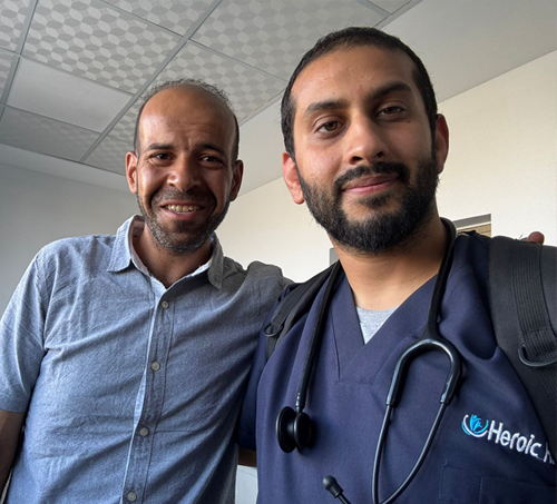 Injured hand in hospital